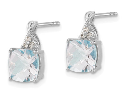 14k White Gold Earrings Style EM4393 - Classique Jewelry Inc.