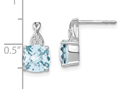14k White Gold Earrings Style EM4393 - Classique Jewelry Inc.