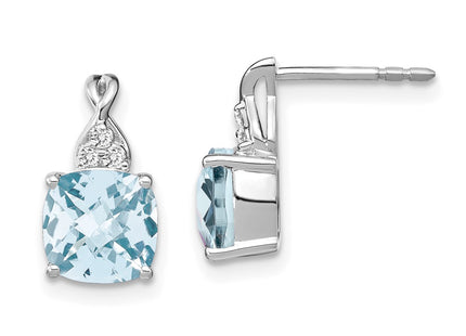 14k White Gold Earrings Style EM4393 - Classique Jewelry Inc.