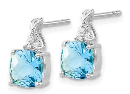 14k White Gold Earrings Style EM4393 - Classique Jewelry Inc.
