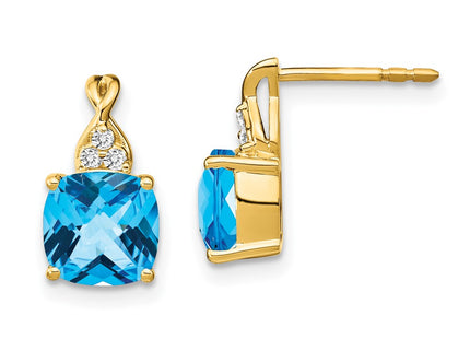 14k Yellow Gold Earrings Style EM4393 - Classique Jewelry Inc.