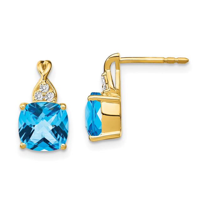 14k Yellow Gold Earrings Style EM4393 - Classique Jewelry Inc.