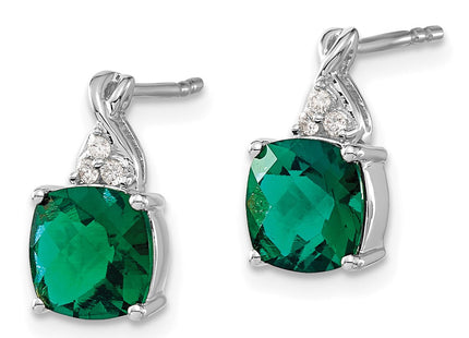14k White Gold Earrings Style EM4393 - Classique Jewelry Inc.
