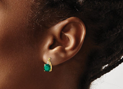 14k Yellow Gold Earrings Style EM4393 - Classique Jewelry Inc.