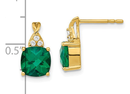 14k Yellow Gold Earrings Style EM4393 - Classique Jewelry Inc.