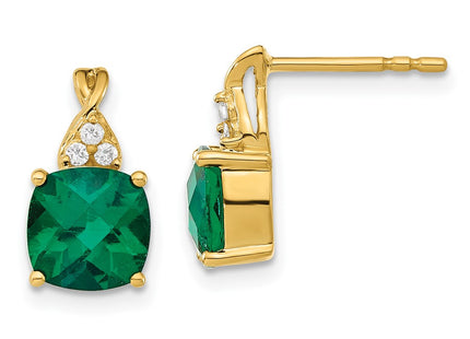 14k Yellow Gold Earrings Style EM4393 - Classique Jewelry Inc.