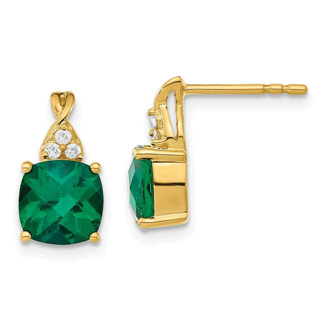 14k Yellow Gold Earrings Style EM4393 - Classique Jewelry Inc.