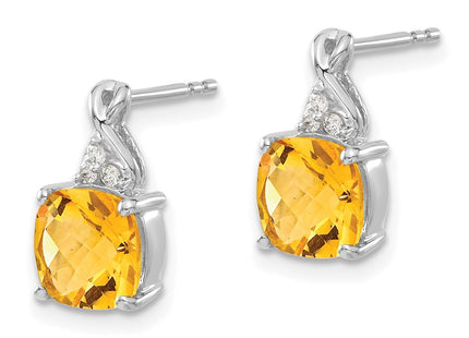 14k White Gold Earrings Style EM4393 - Classique Jewelry Inc.