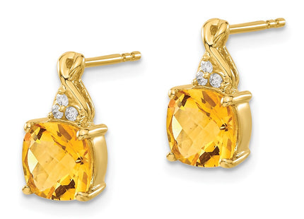 14k Yellow Gold Earrings Style EM4393 - Classique Jewelry Inc.