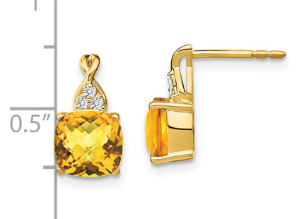 14k Yellow Gold Earrings Style EM4393 - Classique Jewelry Inc.