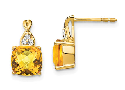 14k Yellow Gold Earrings Style EM4393 - Classique Jewelry Inc.