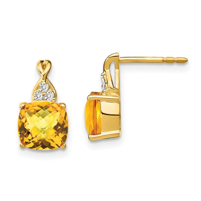 14k Yellow Gold Earrings Style EM4393 - Classique Jewelry Inc.