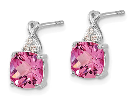 14k White Gold Earrings Style EM4393 - Classique Jewelry Inc.
