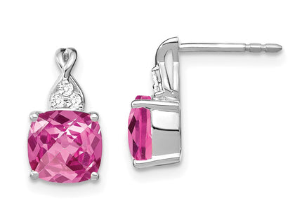 14k White Gold Earrings Style EM4393 - Classique Jewelry Inc.