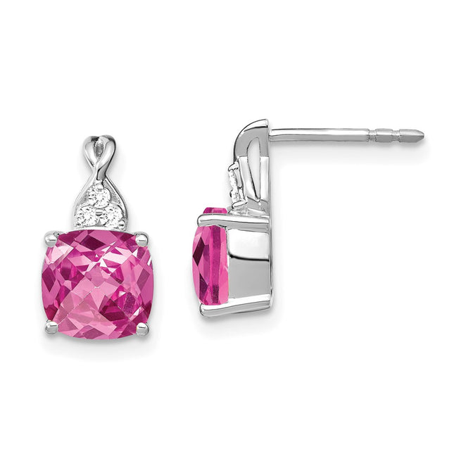 14k White Gold Earrings Style EM4393 - Classique Jewelry Inc.