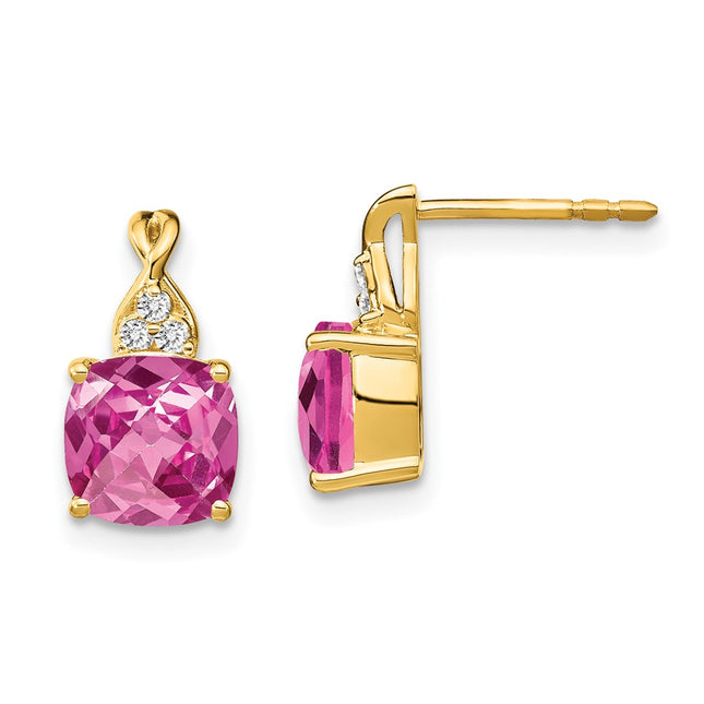 14k Yellow Gold Earrings Style EM4393 - Classique Jewelry Inc.