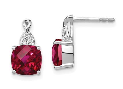 14k White Gold Earrings Style EM4393 - Classique Jewelry Inc.
