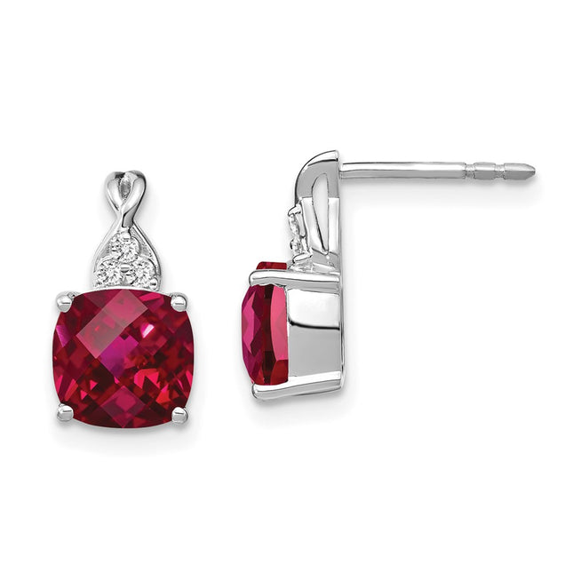 14k White Gold Earrings Style EM4393 - Classique Jewelry Inc.