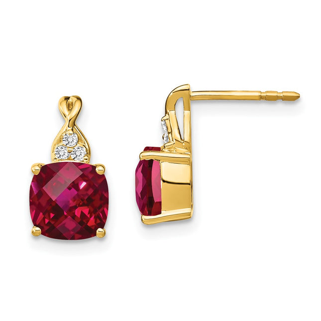 14k Yellow Gold Earrings Style EM4393 - Classique Jewelry Inc.