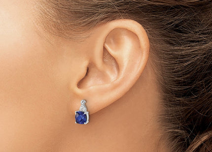 14k White Gold Earrings Style EM4393 - Classique Jewelry Inc.