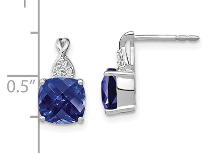 14k White Gold Earrings Style EM4393 - Classique Jewelry Inc.