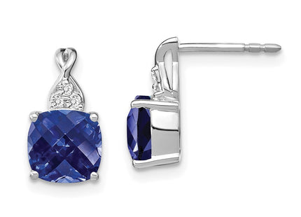 14k White Gold Earrings Style EM4393 - Classique Jewelry Inc.