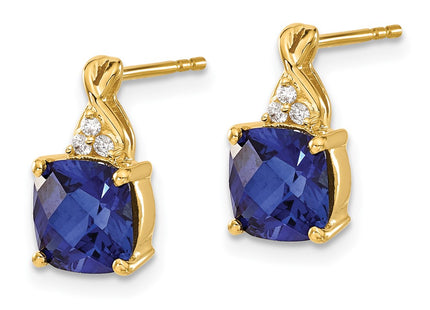14k Yellow Gold Earrings Style EM4393 - Classique Jewelry Inc.