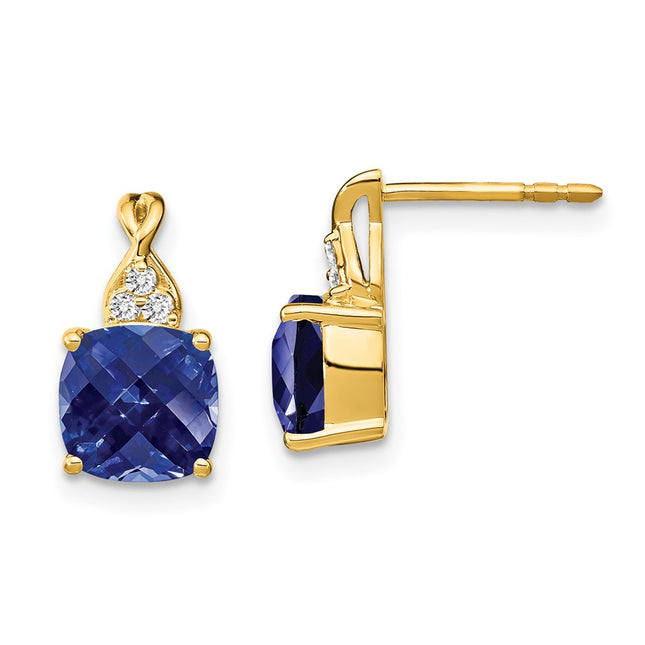 14k Yellow Gold Earrings Style EM4393 - Classique Jewelry Inc.