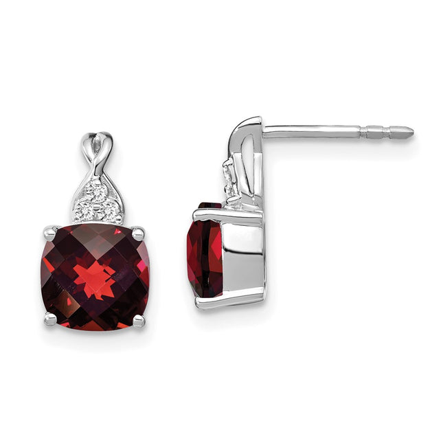 14k White Gold Earrings Style EM4393 - Classique Jewelry Inc.