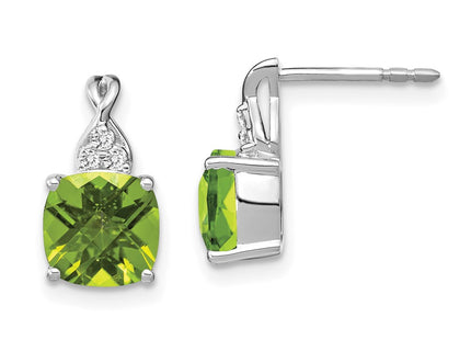 14k White Gold Earrings Style EM4393 - Classique Jewelry Inc.