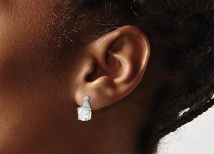 14k White Gold Earrings Style EM4393 - Classique Jewelry Inc.