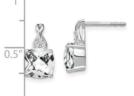 14k White Gold Earrings Style EM4393 - Classique Jewelry Inc.