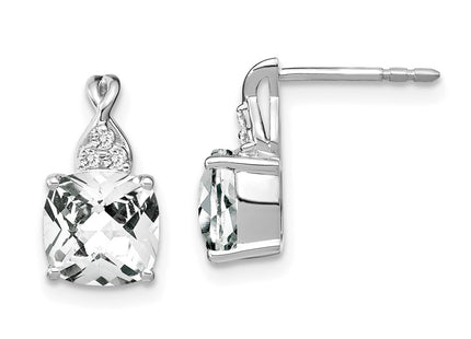 14k White Gold Earrings Style EM4393 - Classique Jewelry Inc.