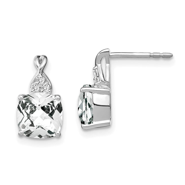 14k White Gold Earrings Style EM4393 - Classique Jewelry Inc.