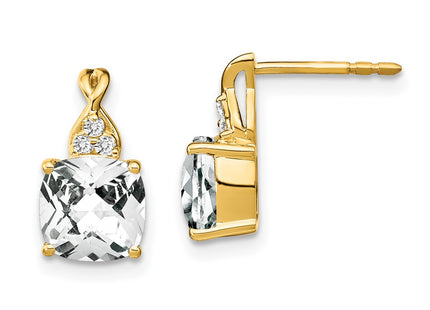 14k Yellow Gold Earrings Style EM4393 - Classique Jewelry Inc.