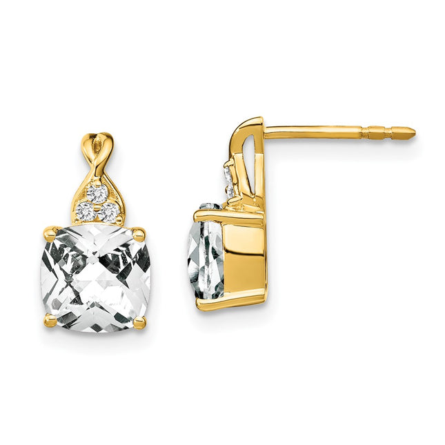 14k Yellow Gold Earrings Style EM4393 - Classique Jewelry Inc.