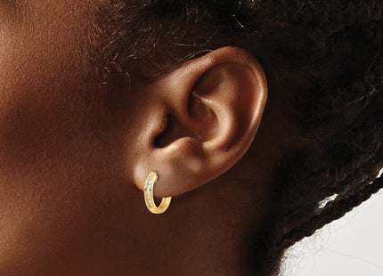 14k Yellow Gold Earrings Style EM5351 - Classique Jewelry Inc.