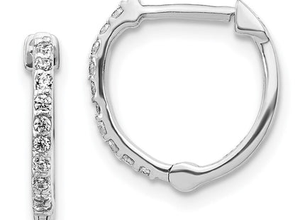 14k White Gold Diamond Hoop Earrings (Style EM5353-020-WA)
