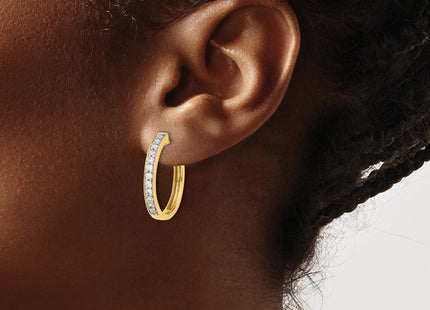 14k Yellow Gold Earrings Style EM5367 - Classique Jewelry Inc.