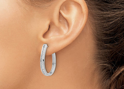 14k White Gold Earrings Style EM5372 - Classique Jewelry Inc.