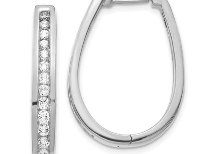 14k White Gold Earrings Style EM5372 - Classique Jewelry Inc.
