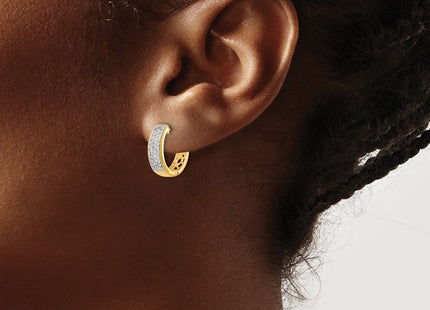 14k Yellow Gold Earrings Style EM5377 - Classique Jewelry Inc.