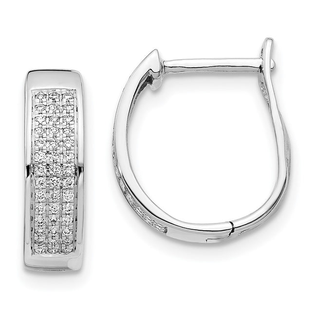 14k White Gold Earrings Style EM5379 - Classique Jewelry Inc.