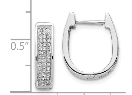 14k White Gold Earrings Style EM5380 - Classique Jewelry Inc.