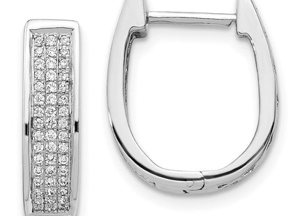 14k White Gold Earrings Style EM5380 - Classique Jewelry Inc.