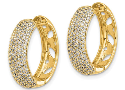 14k Yellow Gold Earrings Style EM5382 - Classique Jewelry Inc.