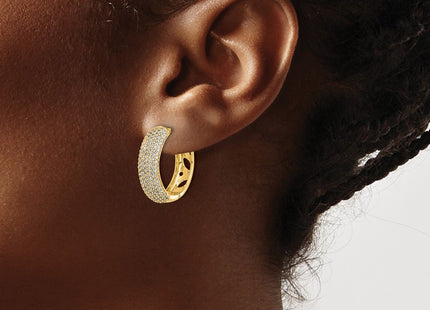 14k Yellow Gold Earrings Style EM5382 - Classique Jewelry Inc.