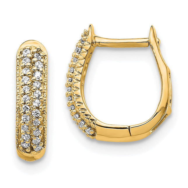 14k Yellow Gold Earrings Style EM5385 - Classique Jewelry Inc.