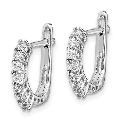 14K White Gold Fancy Hinged Diamond Earrings