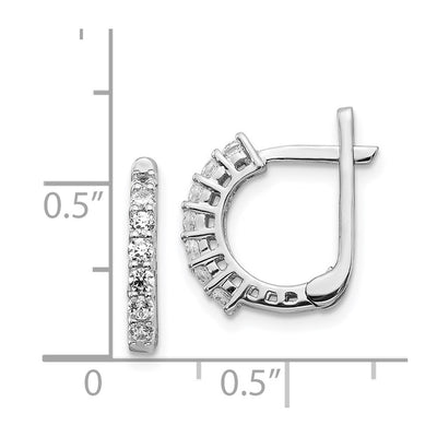14K White Gold Fancy Hinged Diamond Earrings